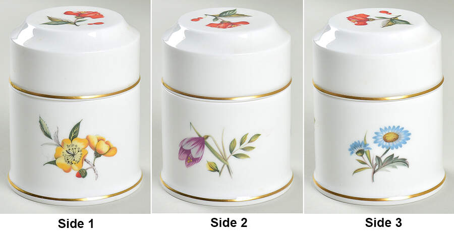 Alpine Flowers 4" Storage Jar & Lid by Royal Worcester-1