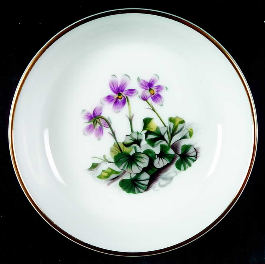 Alpine Flowers 3" Ashtray by Royal Worcester-1