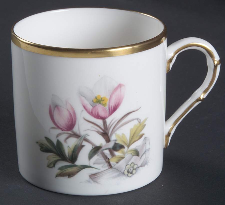 Alpine Flowers Flat Demitasse Cup by Royal Worcester-1