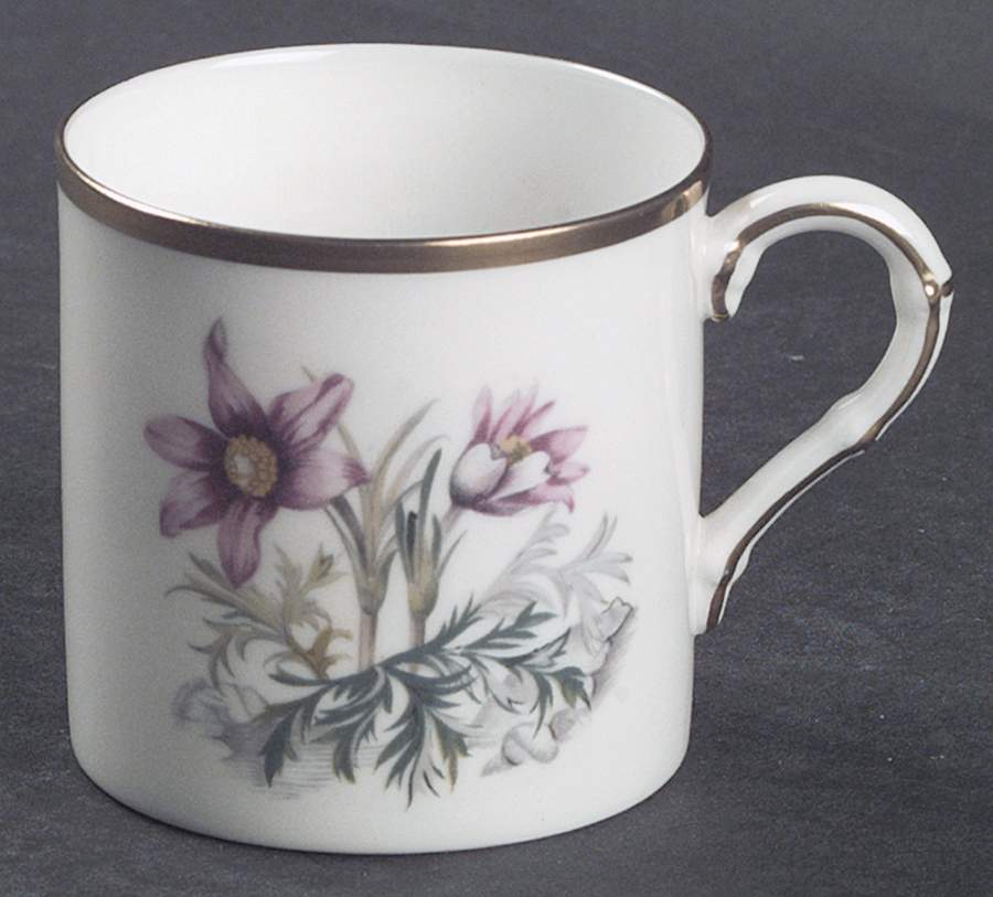 Alpine Flowers Flat Demitasse Cup by Royal Worcester-1