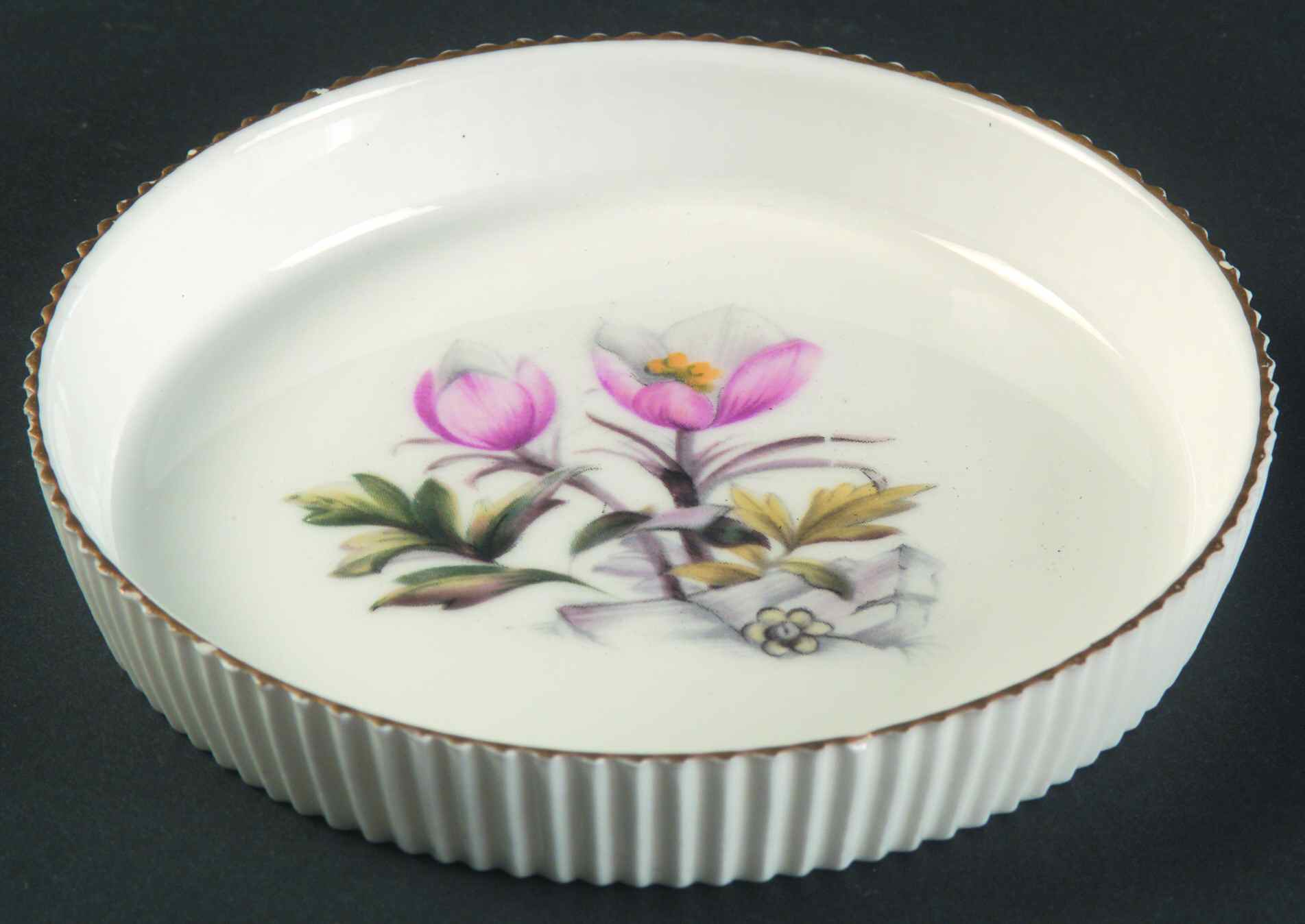 Alpine Flowers Coaster by Royal Worcester-1