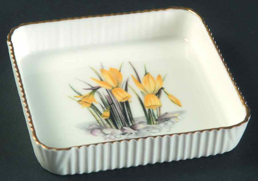 Alpine Flowers Square Coaster by Royal Worcester-1