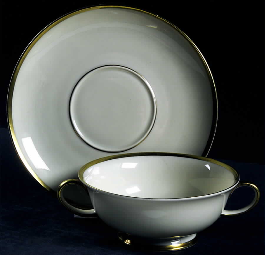R1433 Footed Cream Soup Bowl & Saucer Set by Rosenthal - Continental-1