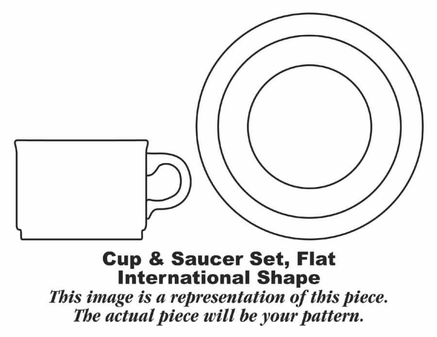 HLC740 Flat Cup & Saucer Set by Homer Laughlin -1