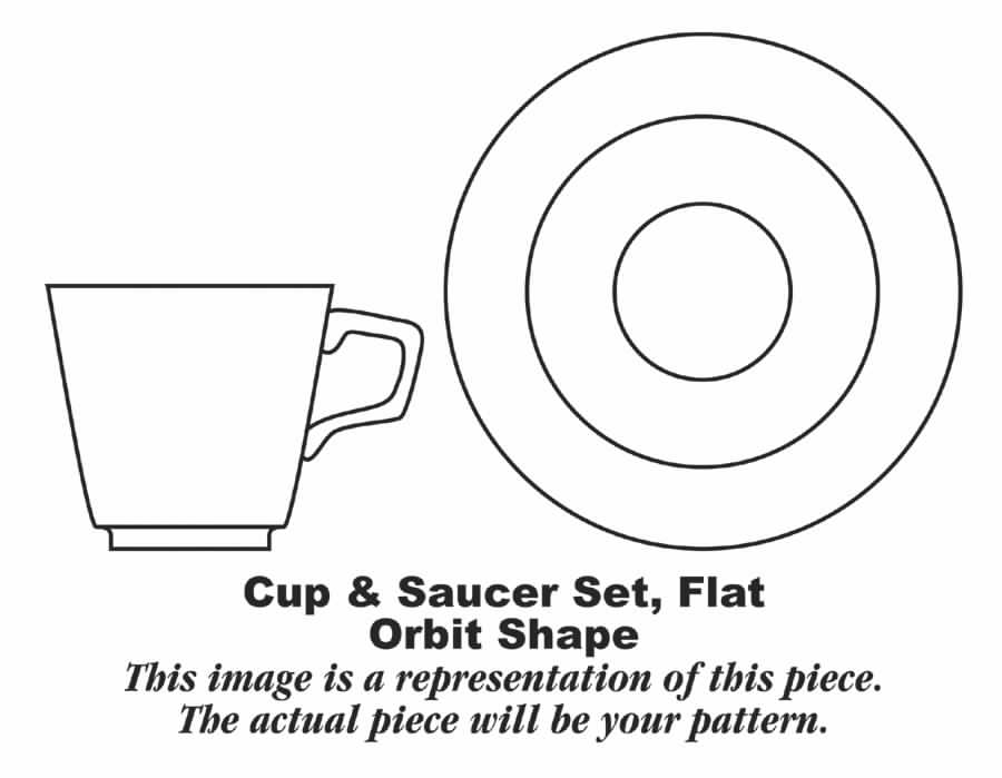 Trent Flat Cup & Saucer Set by Homer Laughlin -1