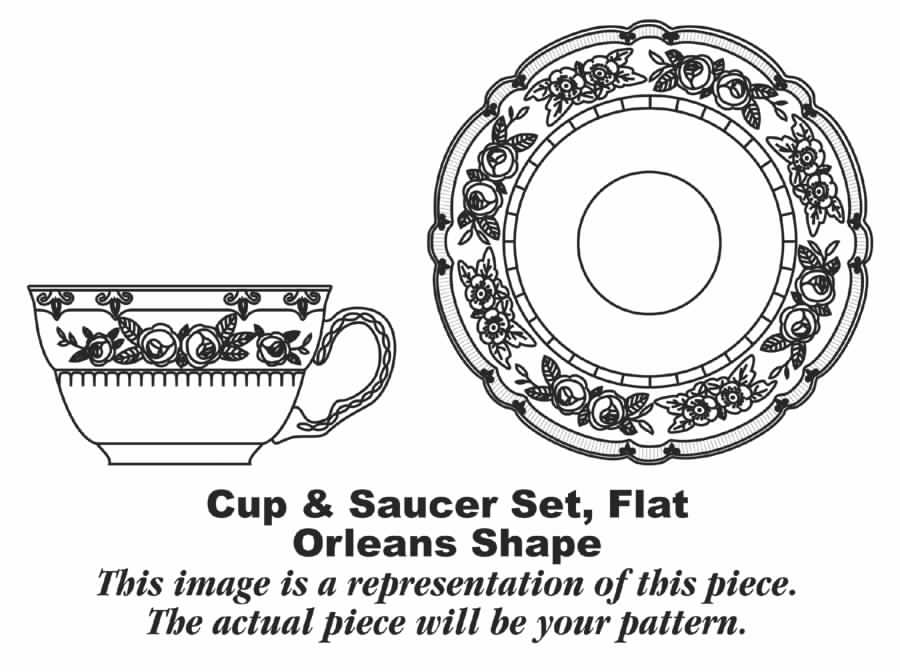 O79 Flat Cup & Saucer Set by Homer Laughlin -1