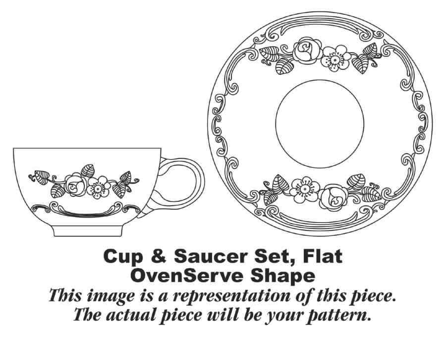 Oven Serve Yellow Flat Cup & Saucer Set by Homer Laughlin -1