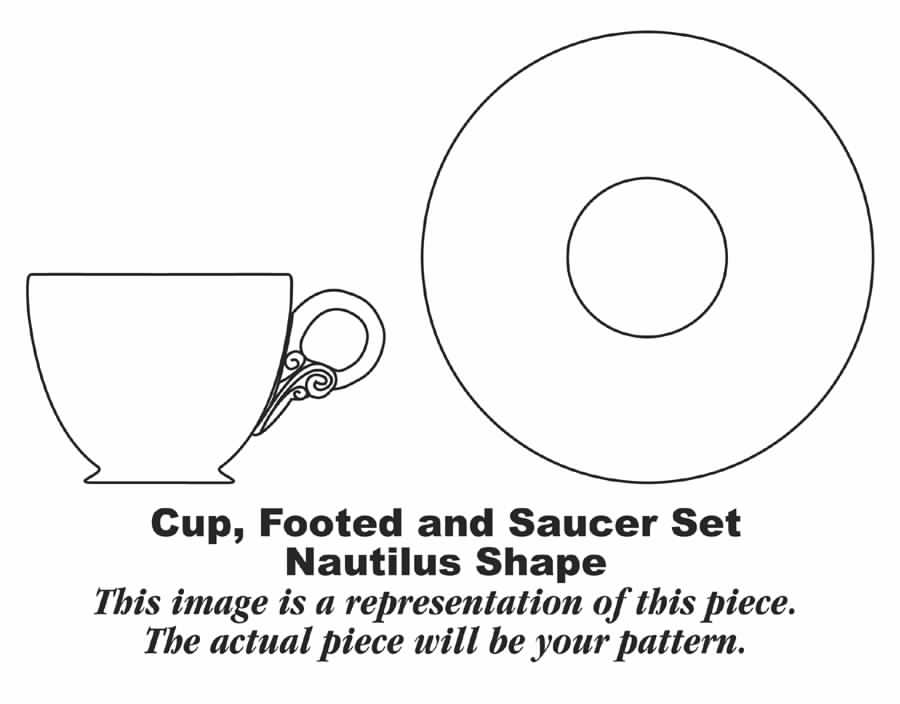 HLC625 Footed Cup & Saucer Set by Homer Laughlin -1