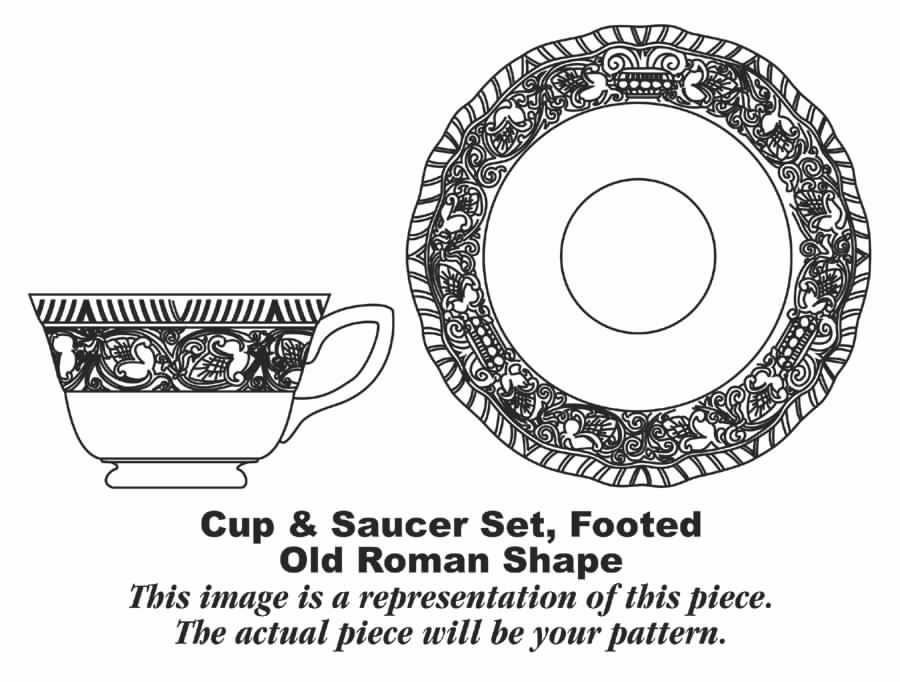 HLC2161 Footed Cup & Saucer Set by Homer Laughlin -1