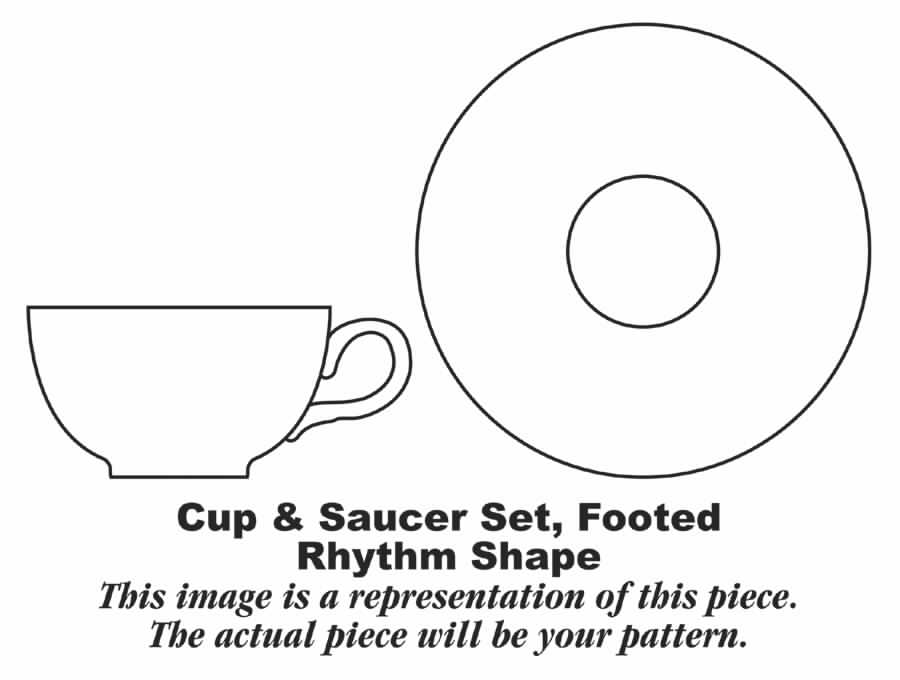 London Footed Cup & Saucer Set by Homer Laughlin -1