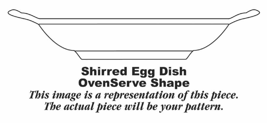 Ovenserve Platinum Trim 7" Shirred Egg Dish by Homer Laughlin -1