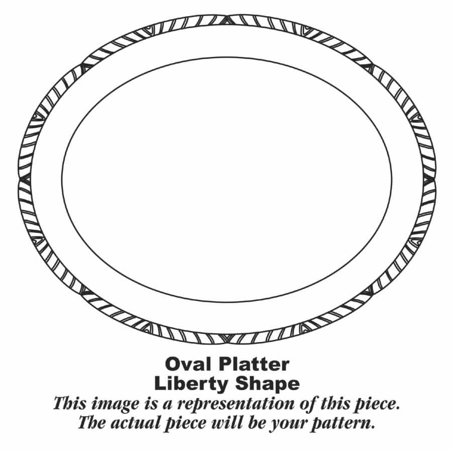Lattice Rose 13" Oval Serving Platter by Homer Laughlin -1