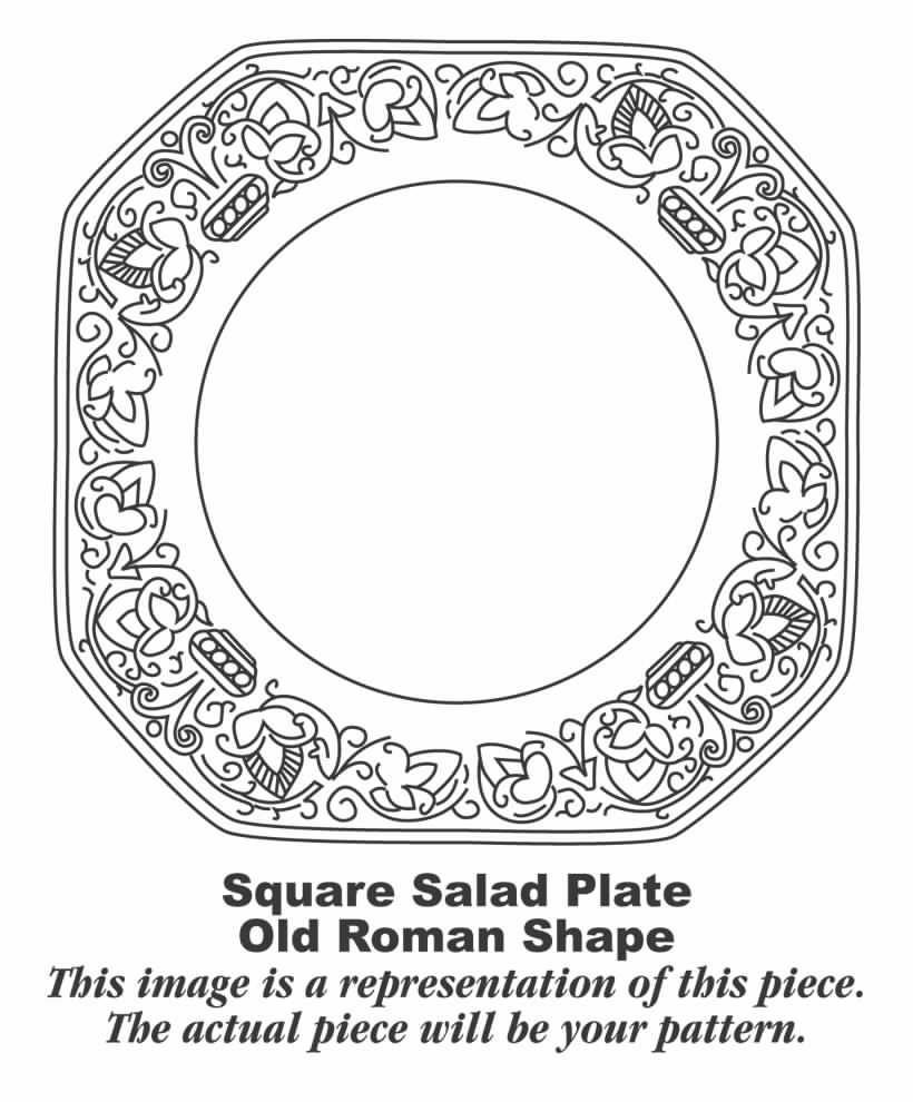 HLC2038 Square Salad Plate by Homer Laughlin -1