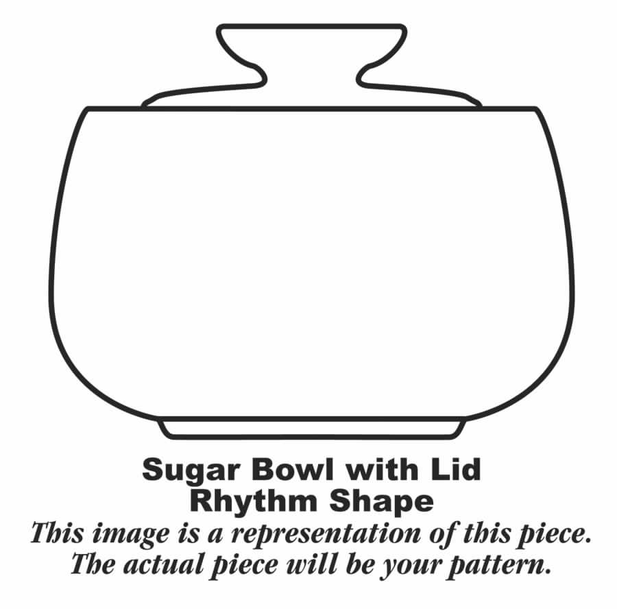 Dogwood (Rhythm) Sugar Bowl & Lid by Homer Laughlin -1