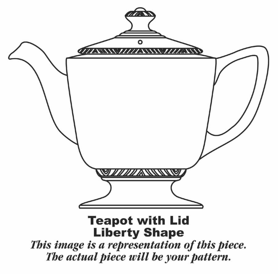 Magnolia (Liberty) Teapot & Lid by Homer Laughlin -1