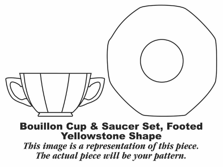 W127-30 Bouillon Cup & Saucer by Homer Laughlin -1