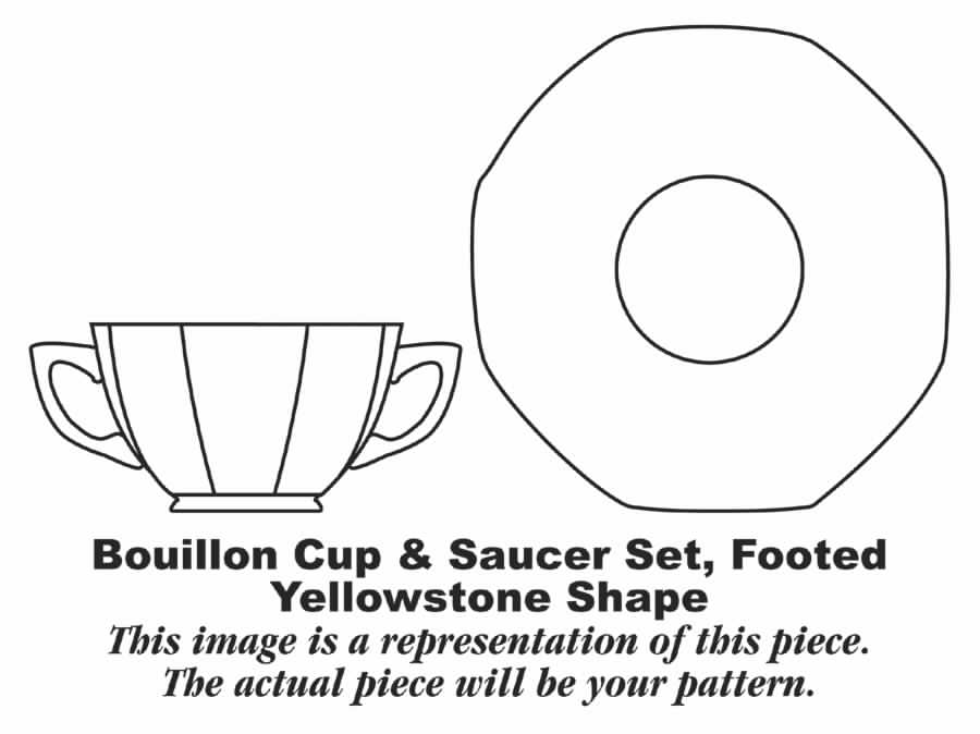 HLC420 Footed Bouillon Cup & Saucer by Homer Laughlin -1