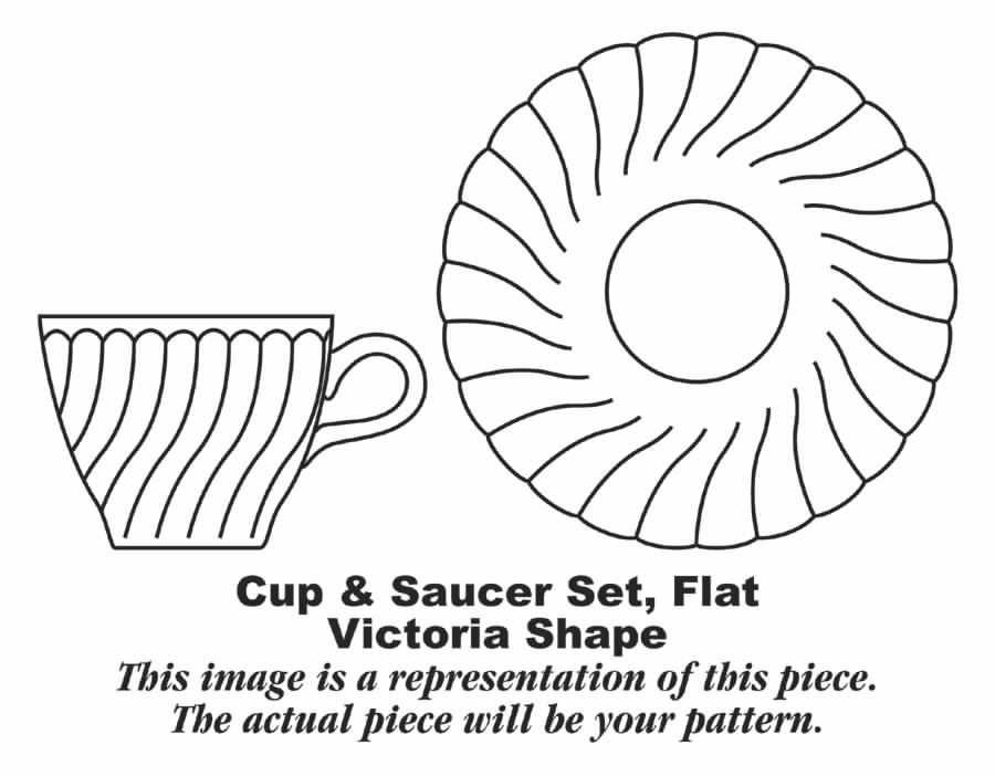 Rambling Rose Flat Cup & Saucer Set by Homer Laughlin -1