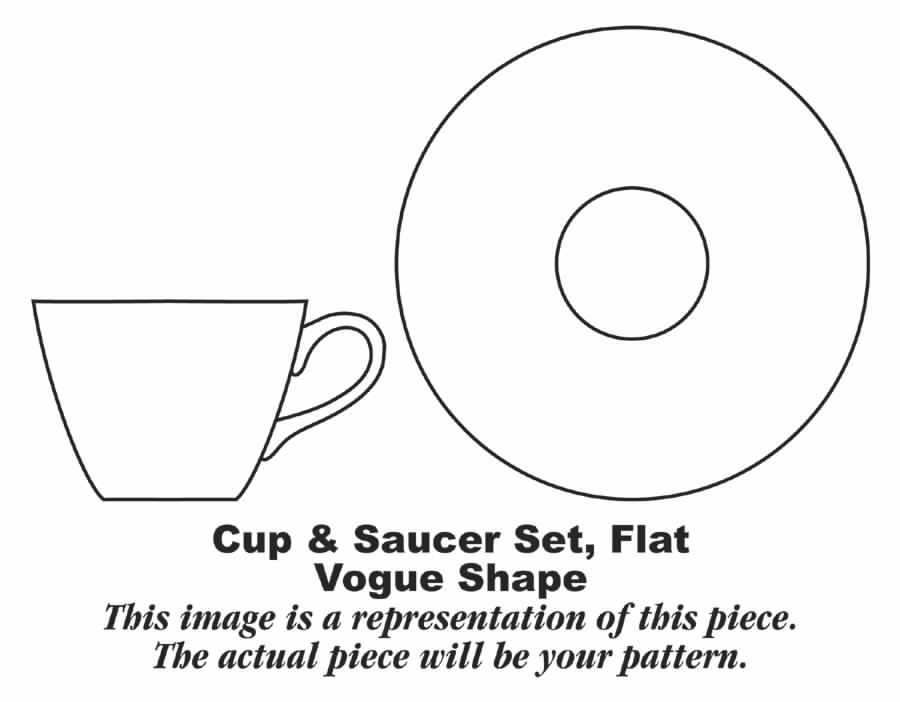 HLC470 Flat Cup & Saucer Set by Homer Laughlin -1