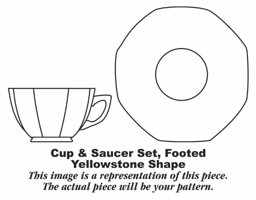 Maxicana Footed Cup & Saucer Set by Homer Laughlin -1