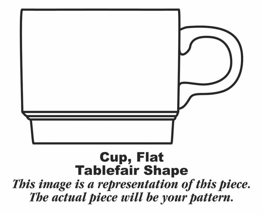Harlequin White (Tablefair Shape) Flat Cup by Homer Laughlin -1