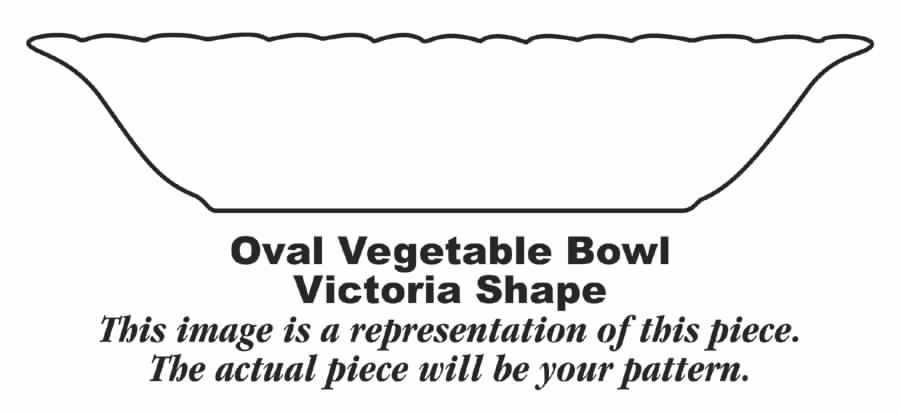 Rambling Rose 9" Oval Vegetable Bowl by Homer Laughlin -1