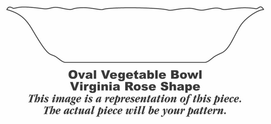 Fluffy Rose 5 (No Trim) 9" Oval Vegetable Bowl by Homer Laughlin -1