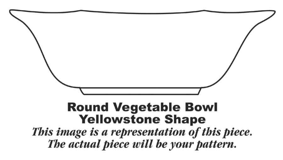 Golden Rose (Yellow Floral) 9" Round Vegetable Bowl by Homer Laughlin -1