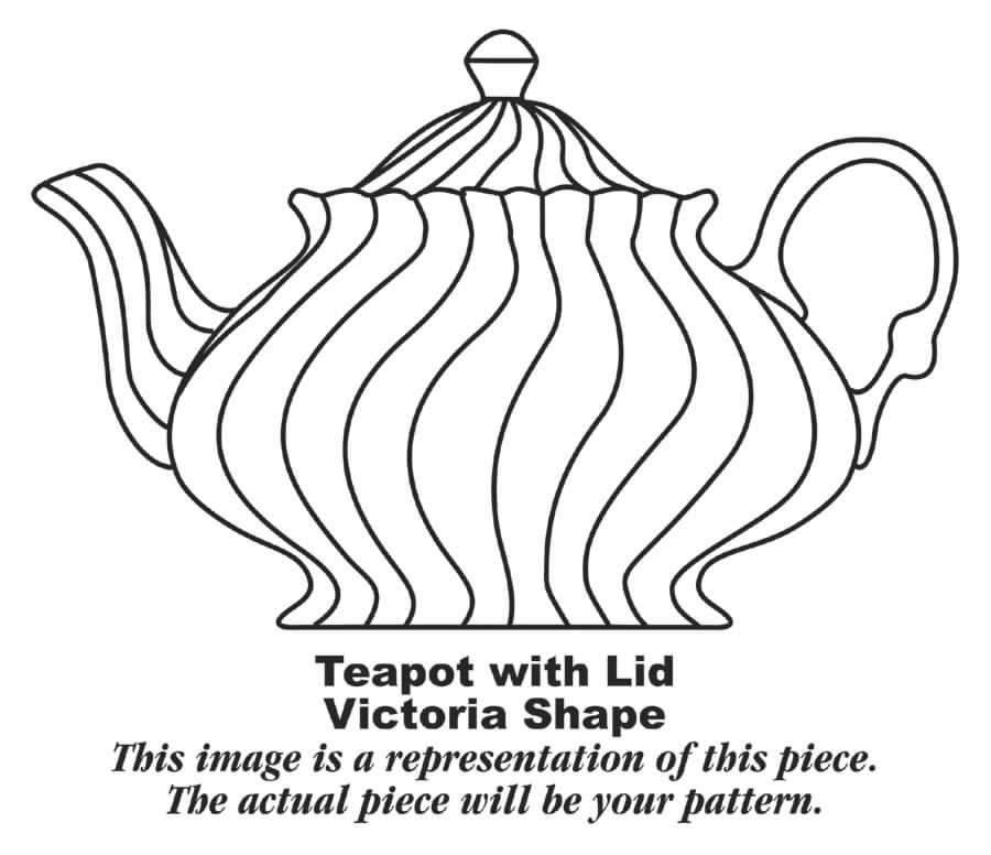 Silver Swirl Teapot & Lid by Homer Laughlin -1