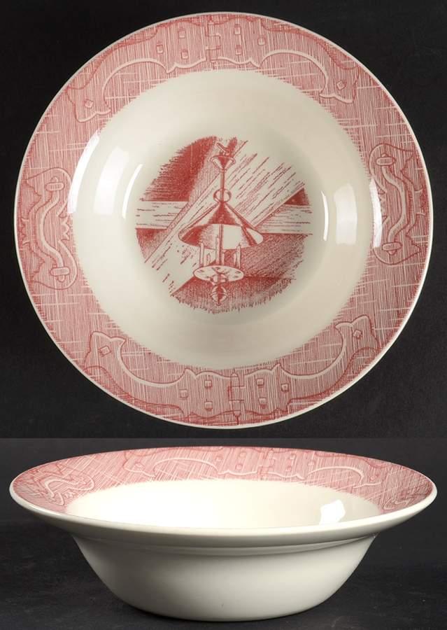 OLD CURIOSITY SHOP, THE (PINK) Rim Cereal Bowl by Royal (USA)-1