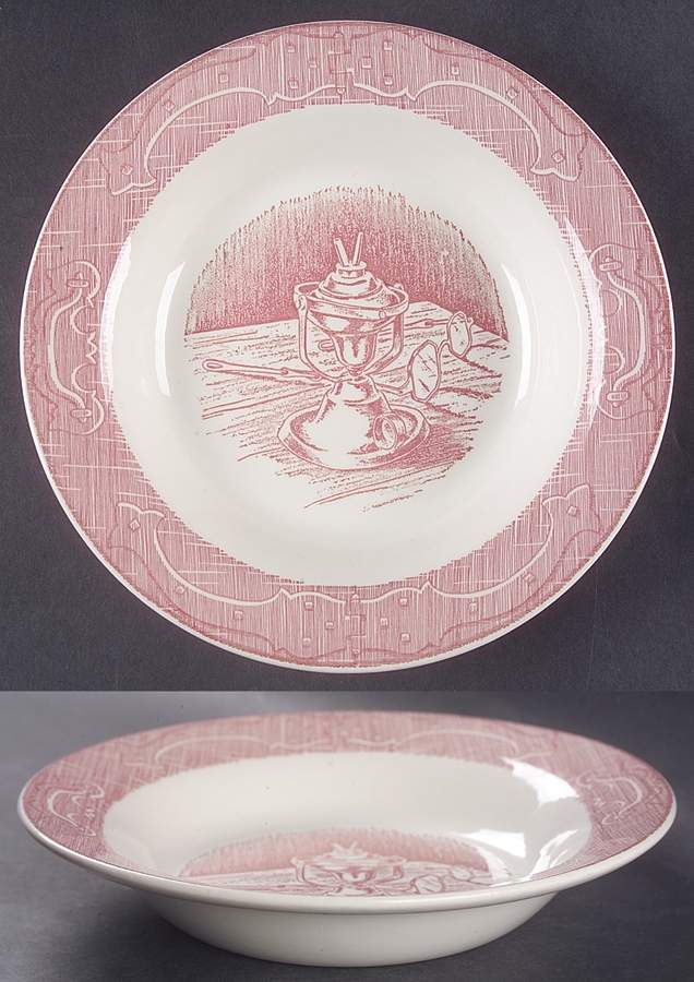 OLD CURIOSITY SHOP, THE (PINK) Rim Soup Bowl by Royal (USA)-1