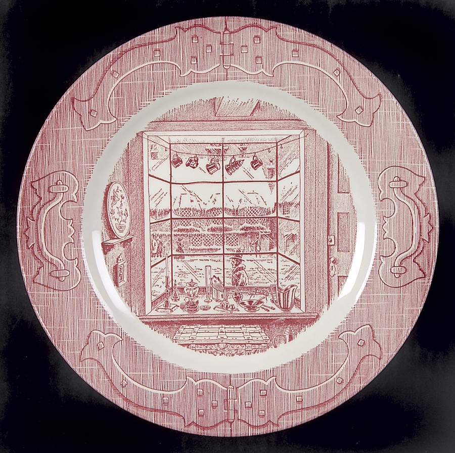 OLD CURIOSITY SHOP, THE (PINK) Luncheon Plate by Royal (USA)-1