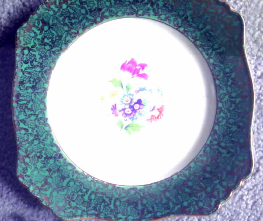 RWI79 (Green) Square Salad Plate by Royal Winton-1