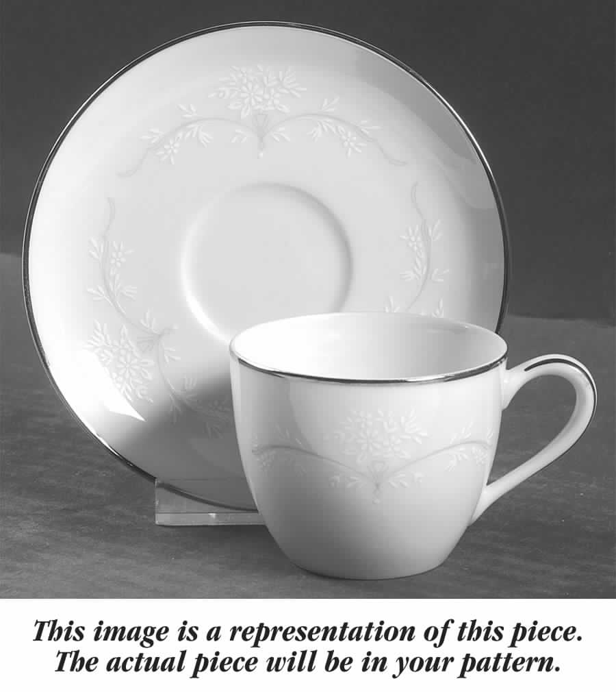 Georgian Flat Demitasse Cup & Saucer Set by Noritake-1
