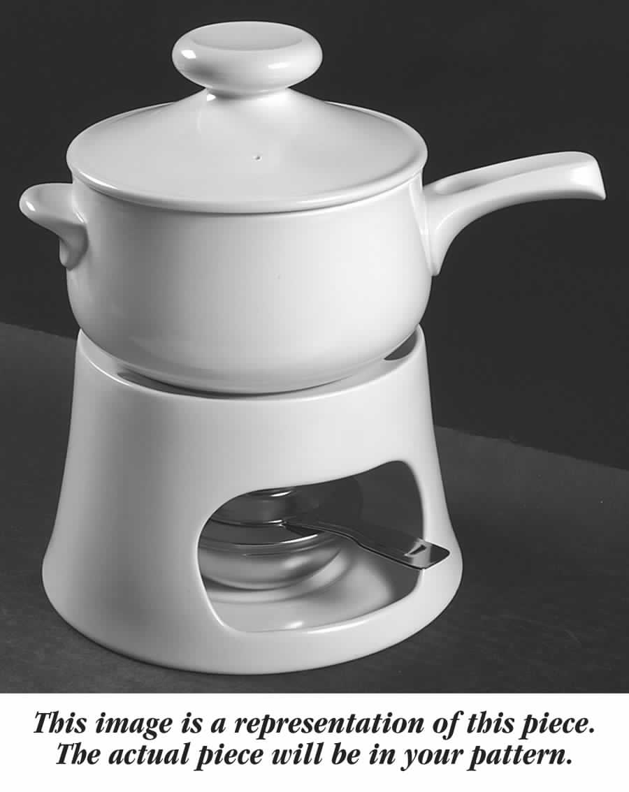 Clear Day Fondue Pot with Lid, Stand and Burner by Noritake-1