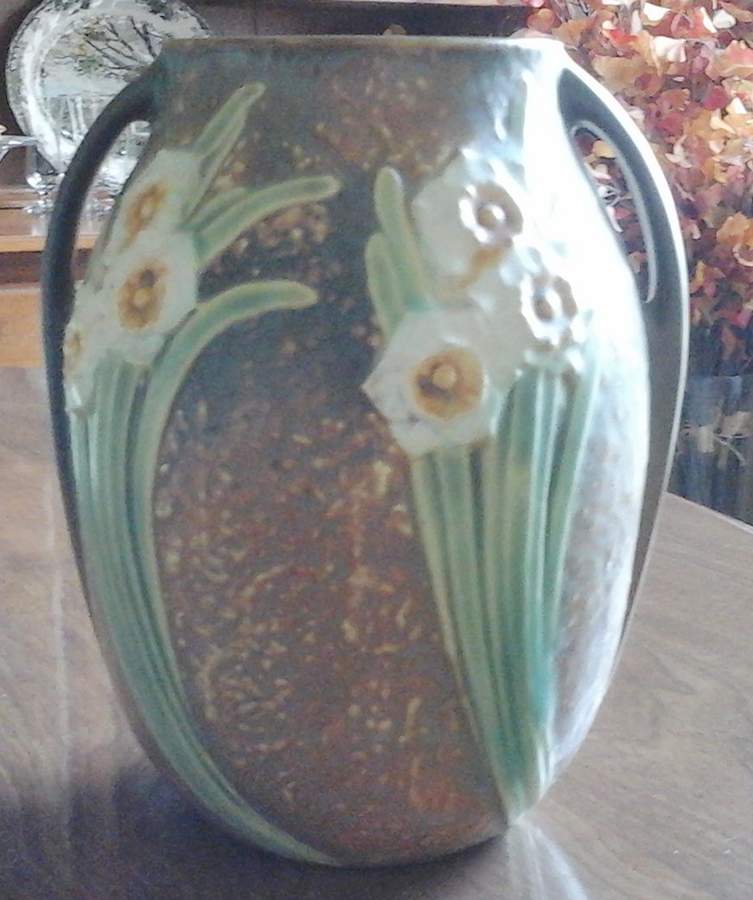 Jonquil 7" Handled Vase by Roseville-1
