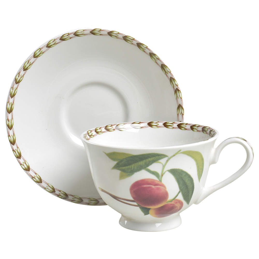 Hooker's Fruit (Fine China, Not Made in England) Footed Cup & Saucer Set by Rosina-Queens-1