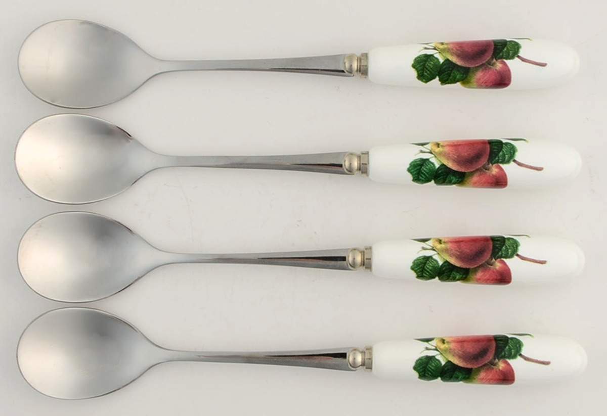 Hooker's Fruit (Fine China, Not Made in England) Teaspoon - Set of 4 Boxed by Rosina-Queens-1