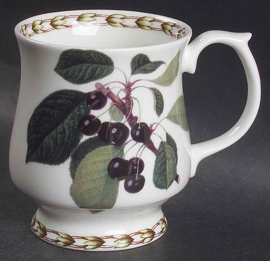 Hooker's Fruit (Fine China, Not Made in England) Footed Mug by Rosina-Queens-1