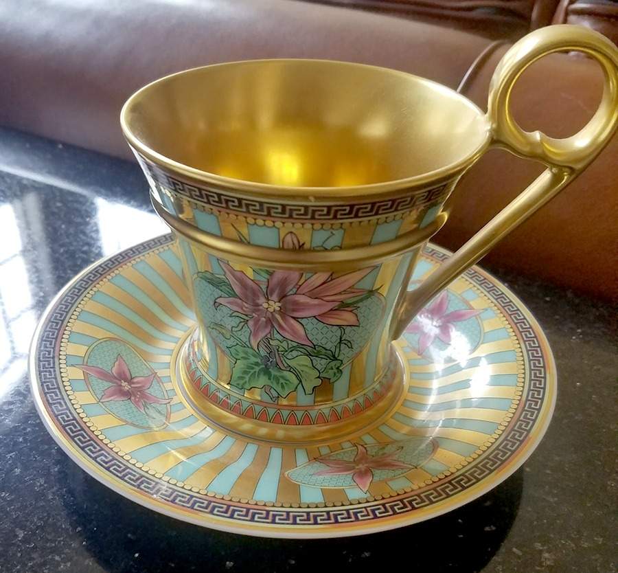 Floral Elegy Flat Cup & Saucer Set by Rosenthal - Continental-1