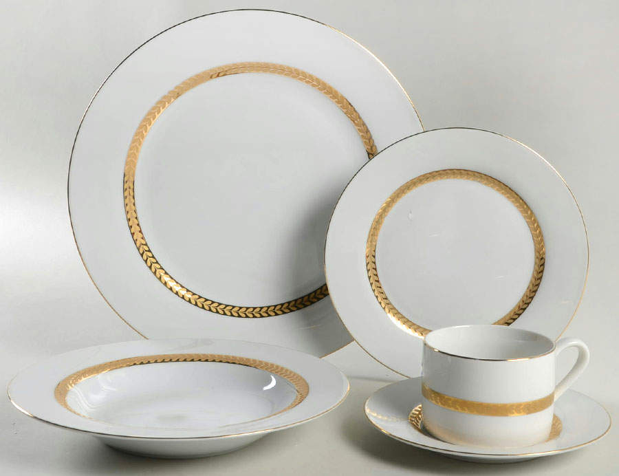 Imperial Gold 5 Piece Place Setting by Retroneu-1