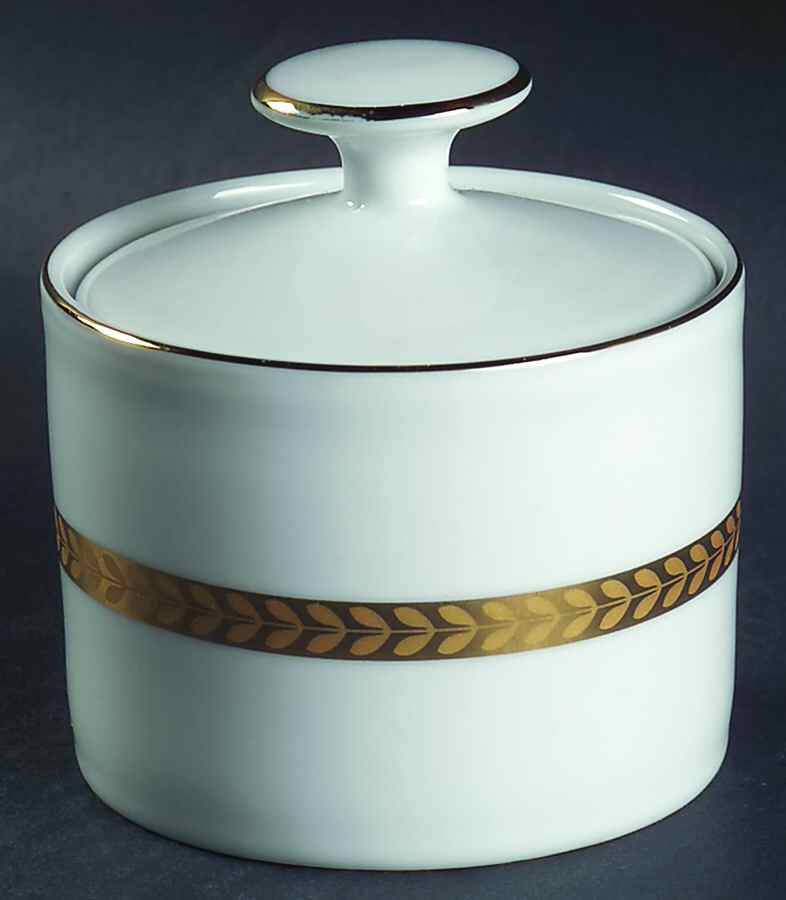 Imperial Gold Sugar Bowl & Lid by Retroneu-1