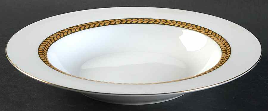 Imperial Gold Large Rim Soup Bowl by Retroneu-1