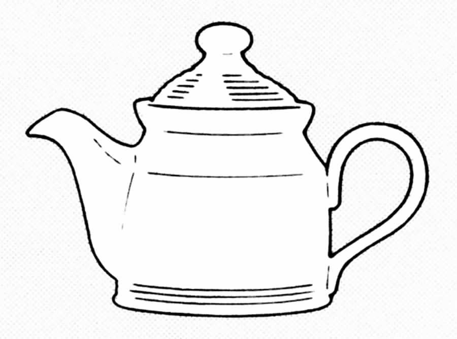 Sandsprite (Single Line Brown Trim) Teapot & Lid by Royal Doulton-1