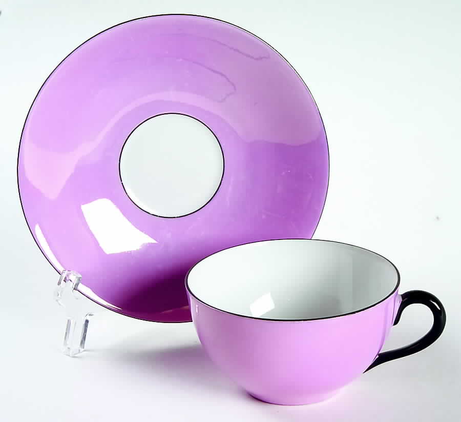 RIB13 Flat Cup & Saucer Set by Rieber-1