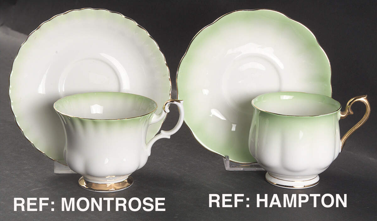 Rainbow Green Footed Cup & Saucer Set by Royal Albert-1