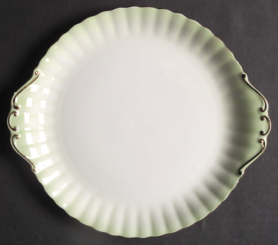 Rainbow Green Handled Cake Plate by Royal Albert-1