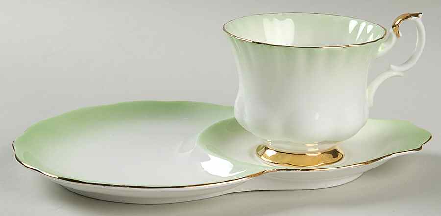 Rainbow Green Dessert Plate & Cup Set by Royal Albert-1