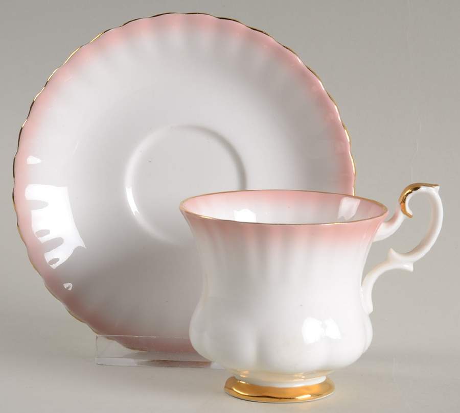 Rainbow Pink Footed Demitasse Cup & Saucer Set by Royal Albert-1