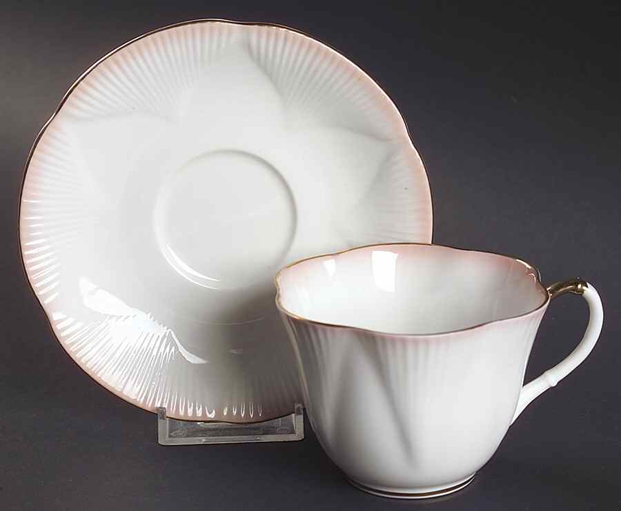Rainbow Pink Flat Cup & Saucer Set by Royal Albert-1
